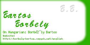 bartos borbely business card